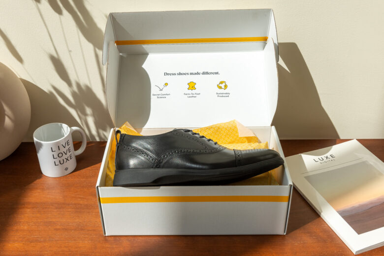 Amberjack cap-toe review packaging - Luxe Digital