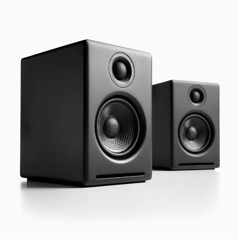 best home office setup speakers Audioengine A2 - Luxe Digital