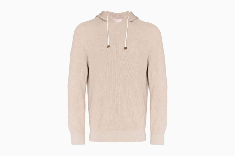 best hoodies men brunello cucinelli rib knit - Luxe Digital