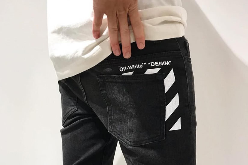 best men jeans off white luxe digital