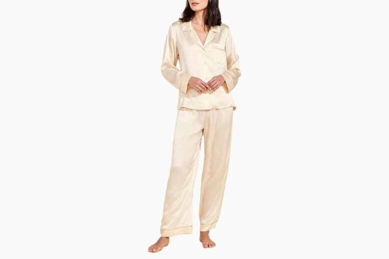 eberjey brand long silk pj set - Luxe Digital