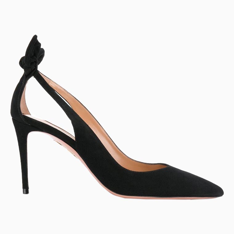 women black tie attire guide aquazzura bow tie pumps - Luxe Digital