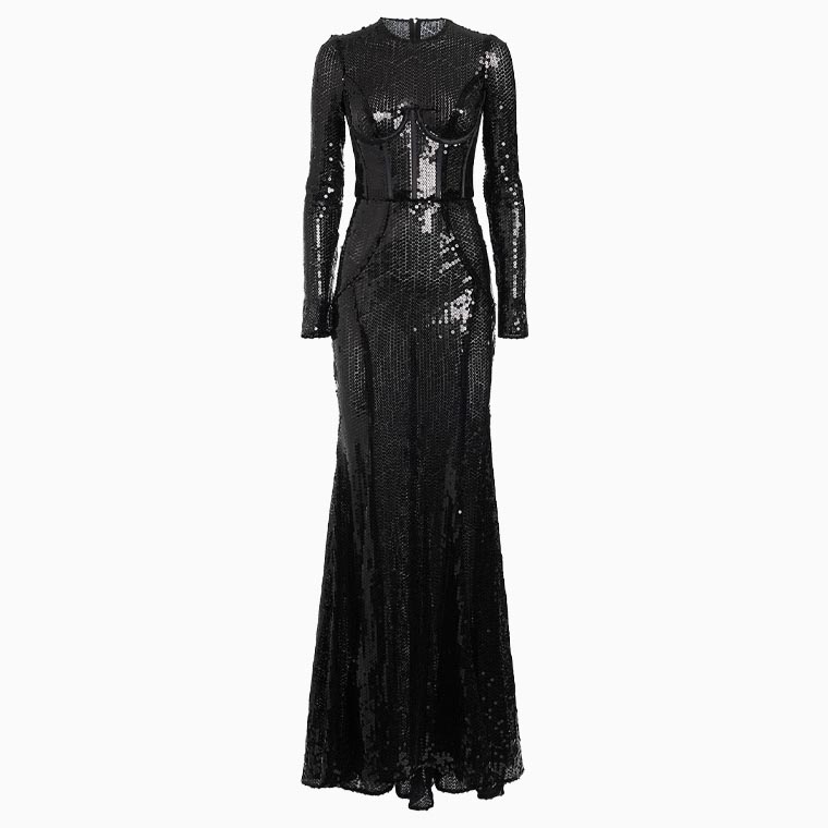 women black tie attire guide dolce gabbana sequined gown - Luxe Digital