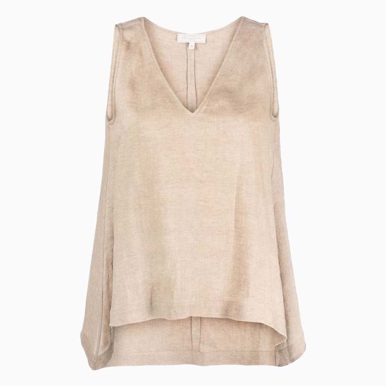 women casual dress code guide antonelli v neck linen blouse - Luxe Digital