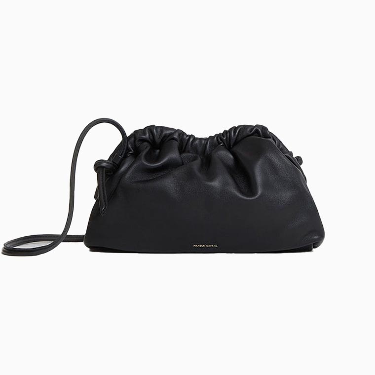 women cocktail attire guide mansur gavriel mini cloud clutch black - Luxe Digital