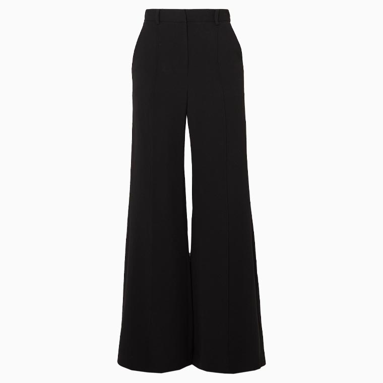 women cocktail attire guide simkhai jordana pleated duchesse satin wide leg pants - Luxe Digital